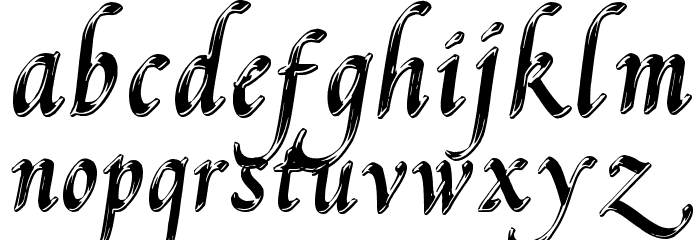 Pal Mod Font LOWERCASE