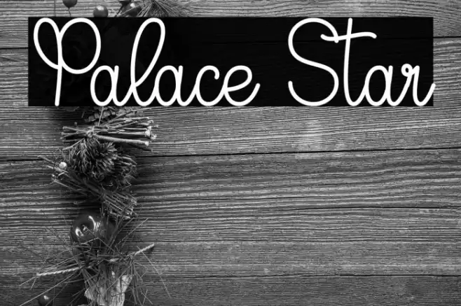 Palace Star Font examples