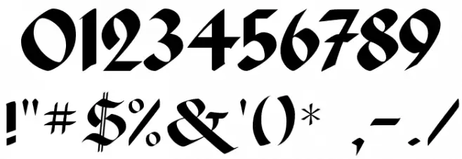 PaladinFLF Font OTHER CHARS