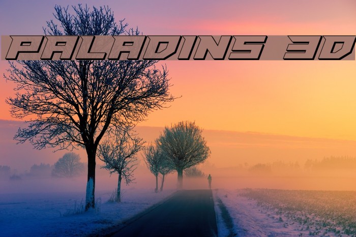 Paladins 3D Font examples