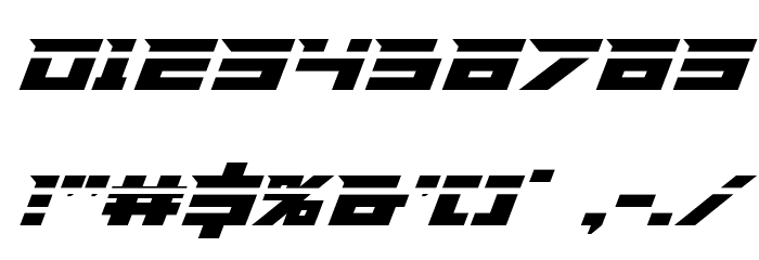 Paladins Laser Font OTHER CHARS