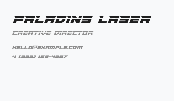 Paladins Laser Business Card