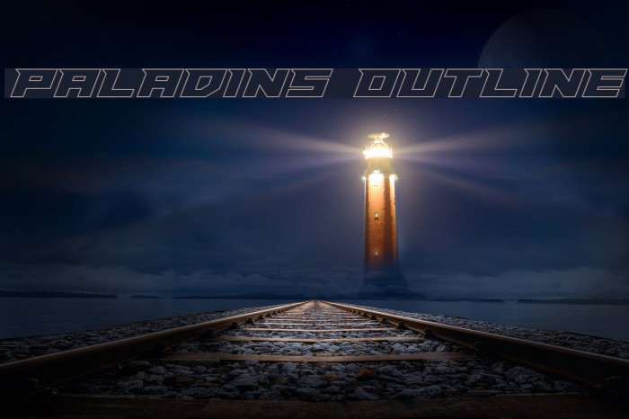 Paladins Outline Fonte examples