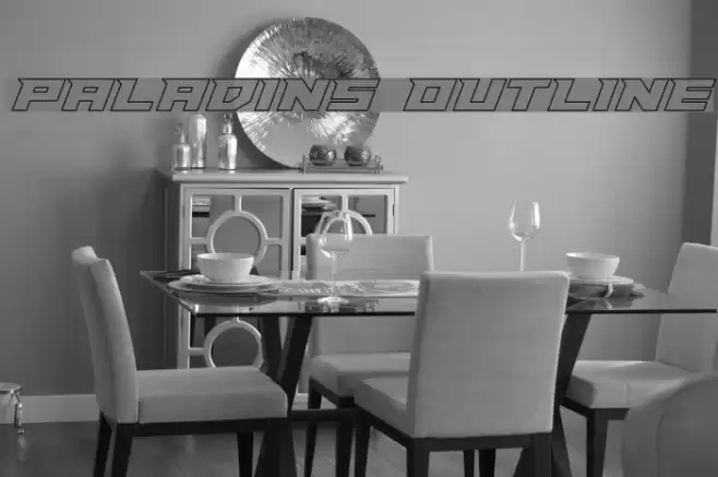 Paladins Outline Fonte examples
