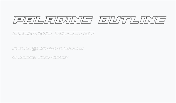 Paladins Outline Business Card