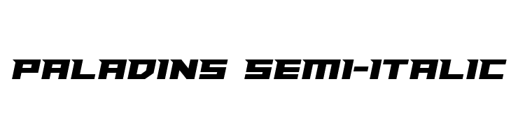Paladins Semi-Italic Font