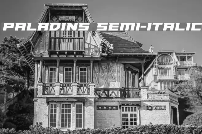 Paladins Semi-Italic Caratteri examples