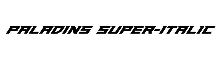Paladins Super-Italic  नि: शुल्क फ़ॉन्ट्स डाउनलोड