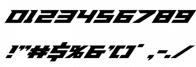 Paladins Super-Italic フォント その他の文字