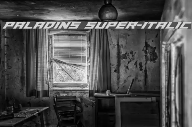 Paladins Super-Italic フォント examples