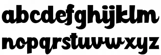 Paladise Script Schriftart Kleinbuchstaben