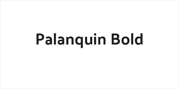 Palanquin Bold Logo