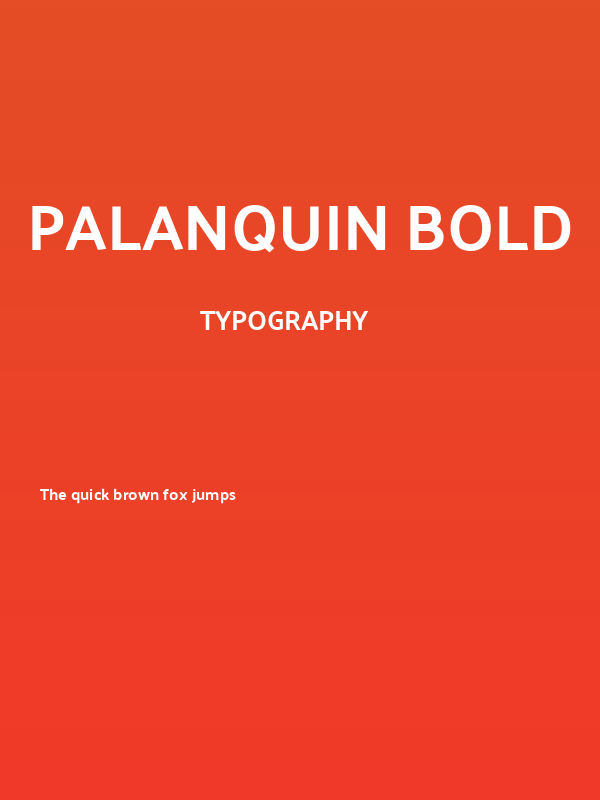 Palanquin Bold Poster