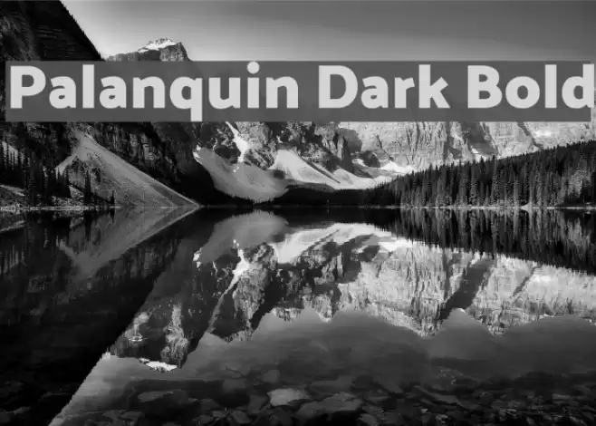 Palanquin Dark Bold Font examples