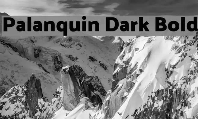 Palanquin Dark Bold Font examples