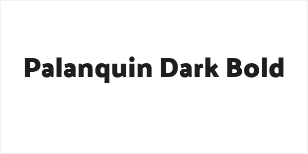 Palanquin Dark Bold Logo