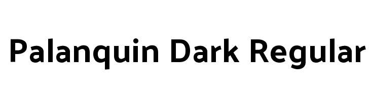 Palanquin Dark Regular  フリーフォントのダウンロード