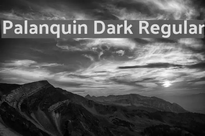 Palanquin Dark Regular Font examples