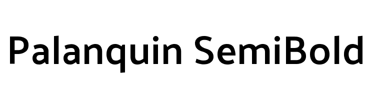 Palanquin SemiBold Font