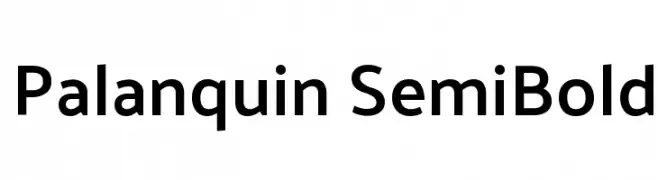 Palanquin SemiBold  Frei Schriftart Herunterladen