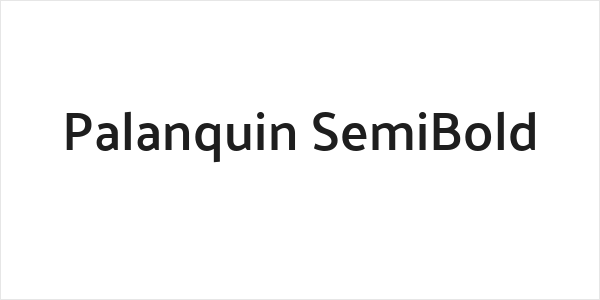 Palanquin SemiBold Logo