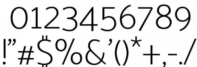 Palanquin Thin Font OTHER CHARS