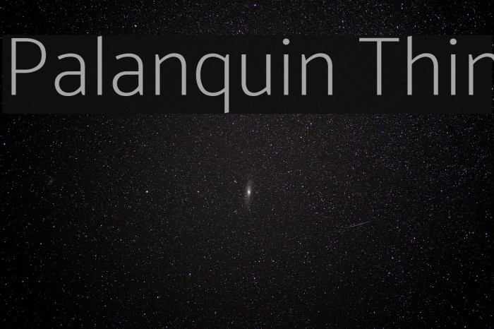 Palanquin Thin Font examples