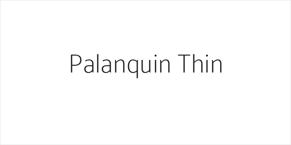 Palanquin Thin Logo