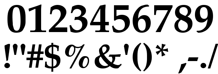 Palatia Bold Font OTHER CHARS