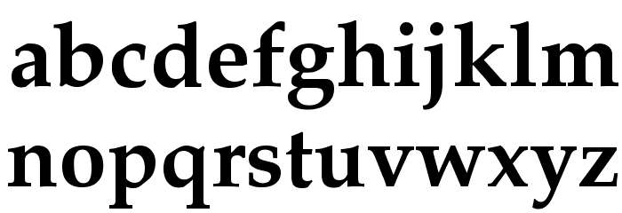 Palatia Bold Font LOWERCASE