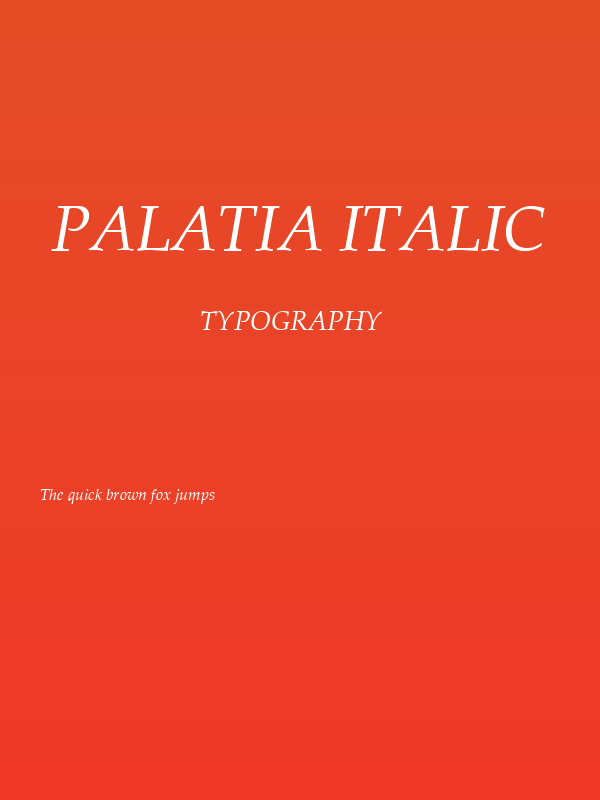 Palatia Italic Poster