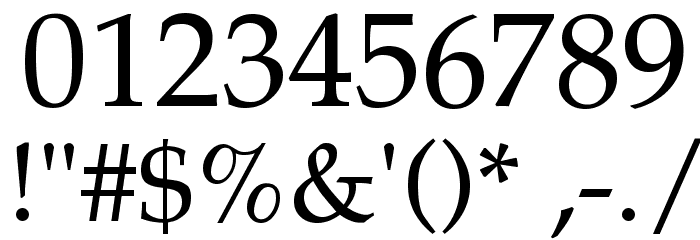 Palatia Regular Font OTHER CHARS