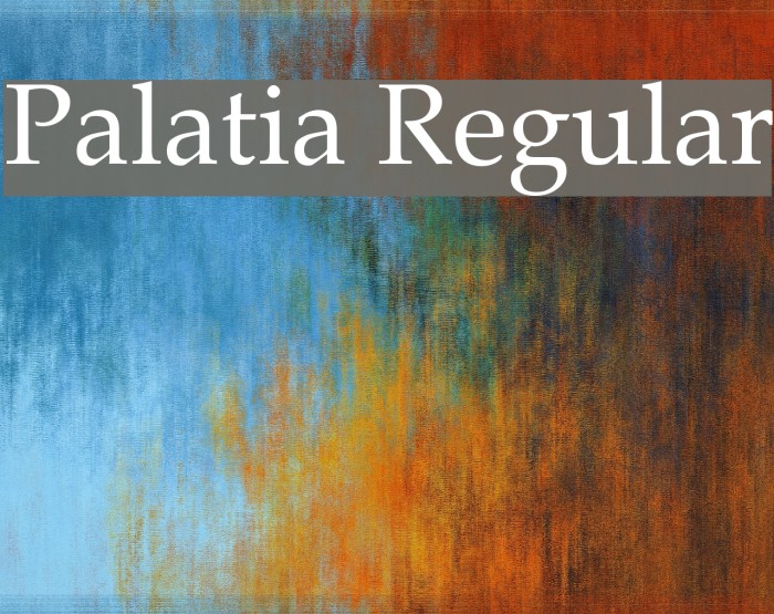 Palatia Regular Font examples