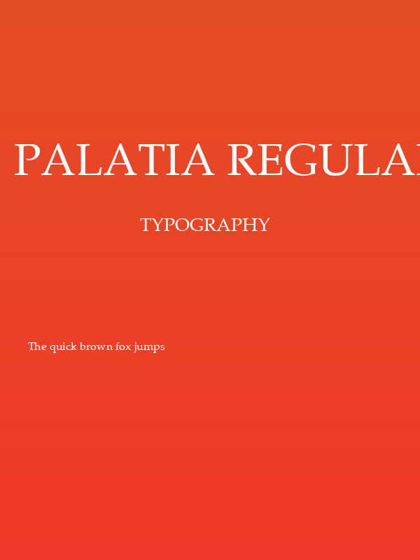 Palatia Regular Poster
