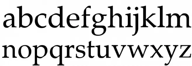 Palatia Regular फ़ॉन्ट लोअरकेस