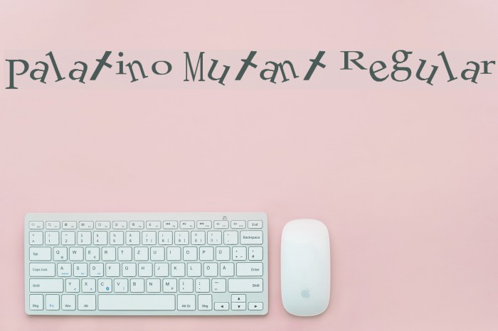 Palatino Mutant Regular Font examples
