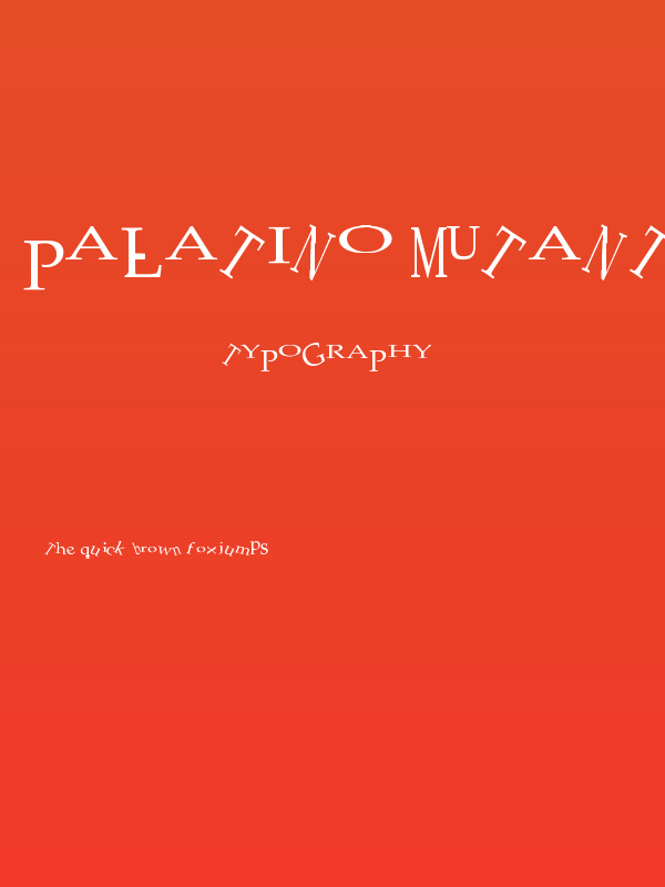 Palatino Mutant Regular Poster