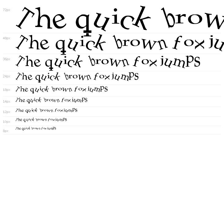 Palatino Mutant Regular Waterfall