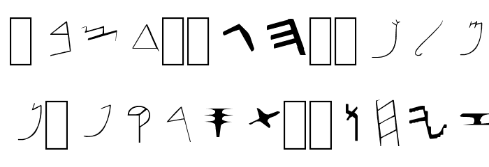 Paleo-Hebrew NormalA Font LOWERCASE