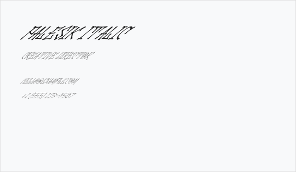 Palesik Italic Business Card
