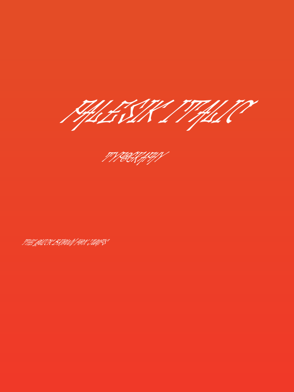 Palesik Italic Poster