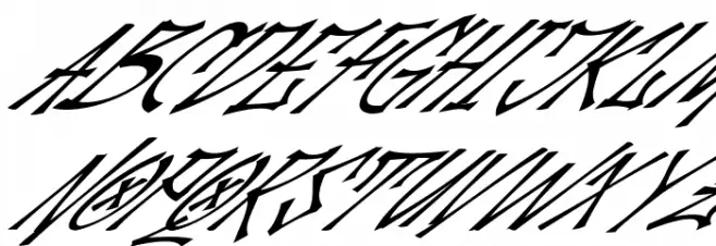 Palesik Italic Caratteri MINUSCOLO