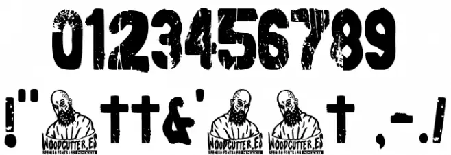 Palestine Border Font Alte caractere