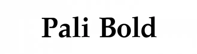 Pali Bold  font caratteri gratis