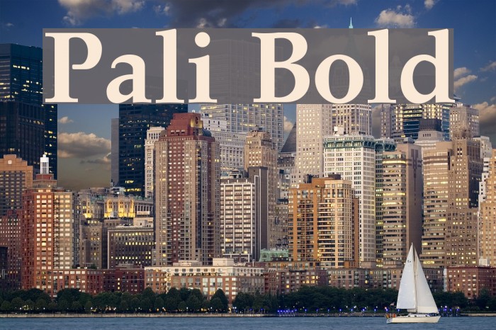 Pali Bold Font examples