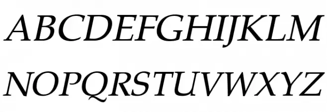 Pali Italic フォント 大文字