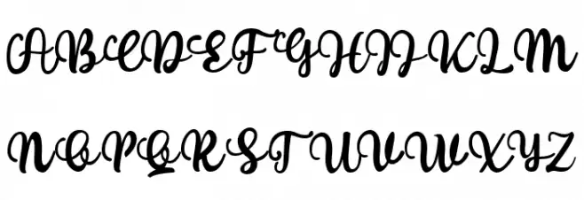 Palina Script フォント 大文字