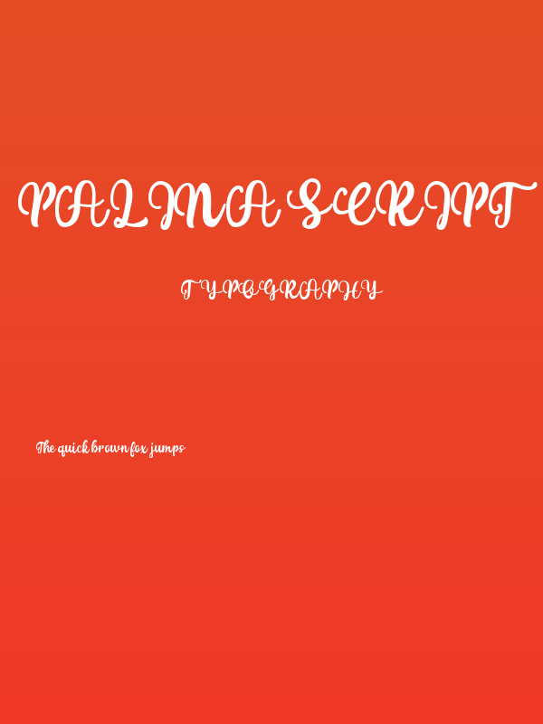 Palina Script Poster