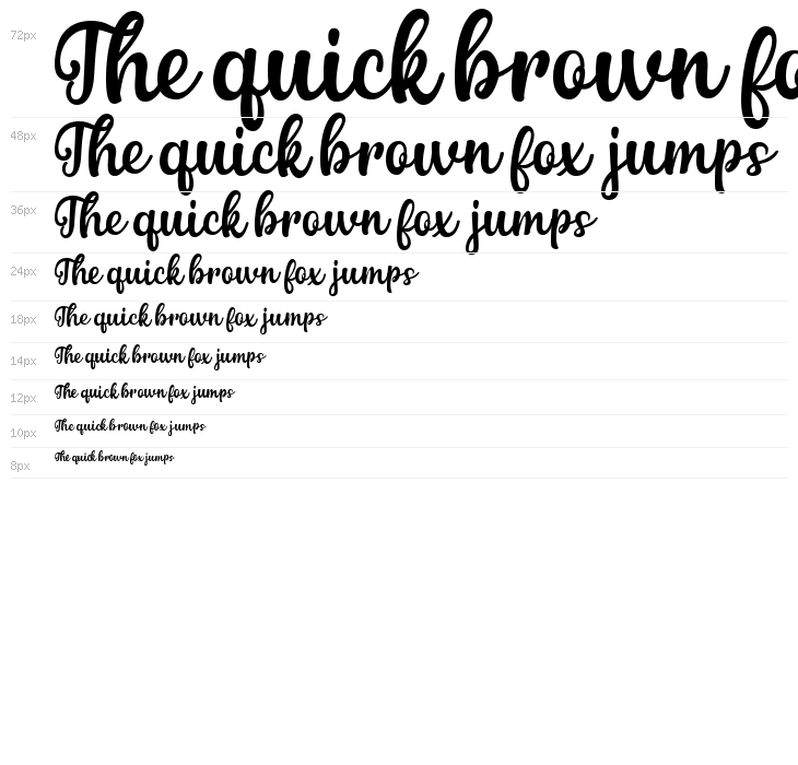 Palina Script Waterfall