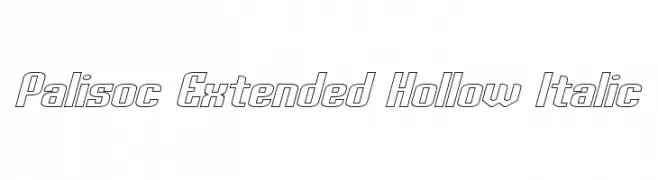 Palisoc Extended Hollow Italic  les polices de caractères gratuit tlcharger